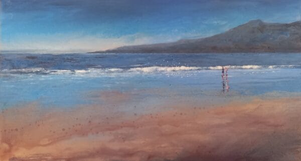 Barefoot Walks Along The Strand, Inch - Beach Seascape Painting - Image 2