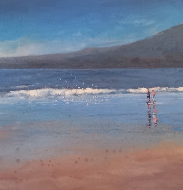 Barefoot Walks Along The Strand, Inch - Beach Seascape Painting